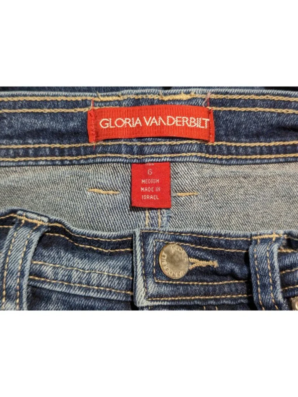 Vintage Gloria Vanderbilt Womens Jeans 8 High Rise Stretch Blue Denim 90s Classi